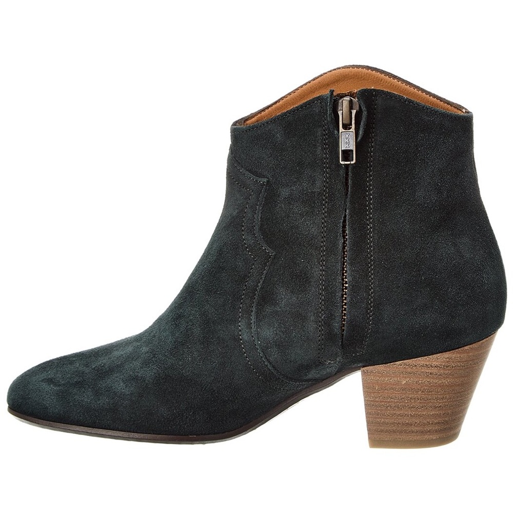 Isabel Marant Suede Western Black Ankle Boots 38 Made in France